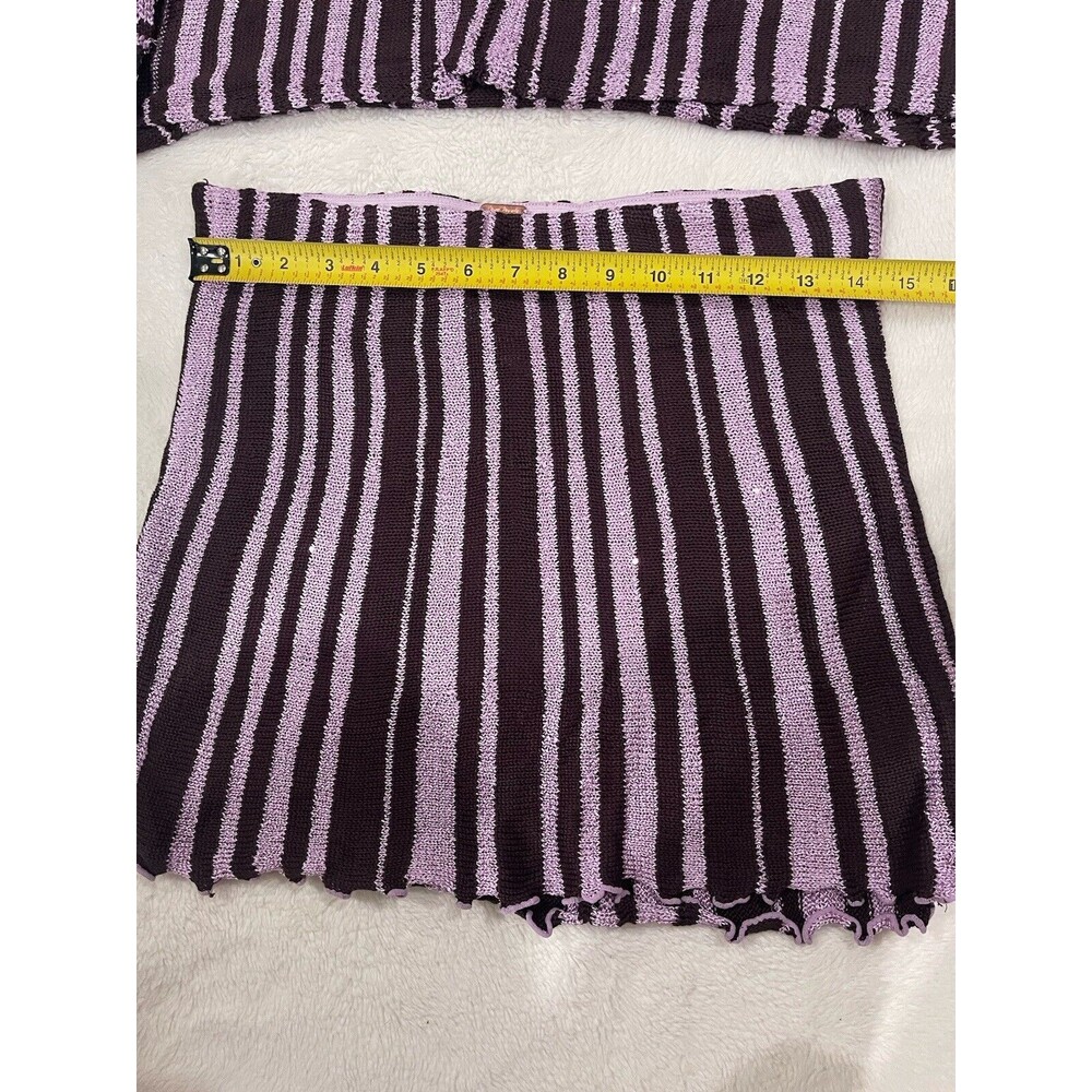 Free People Beach Bash Sweater Set Chocolate Plum… - image 4